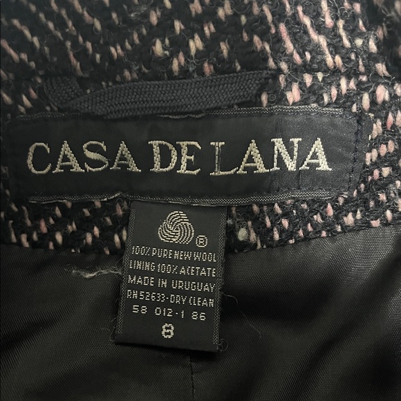 Vintage Casa De Lana Women's 100% Wool Jacket size 8 - Picture 7 of 8